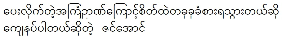 Zin Aung said he was pleased that the advice he gave made him feel something. 